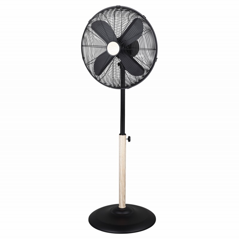 16 Inch Pedestal Fan Matt Black 