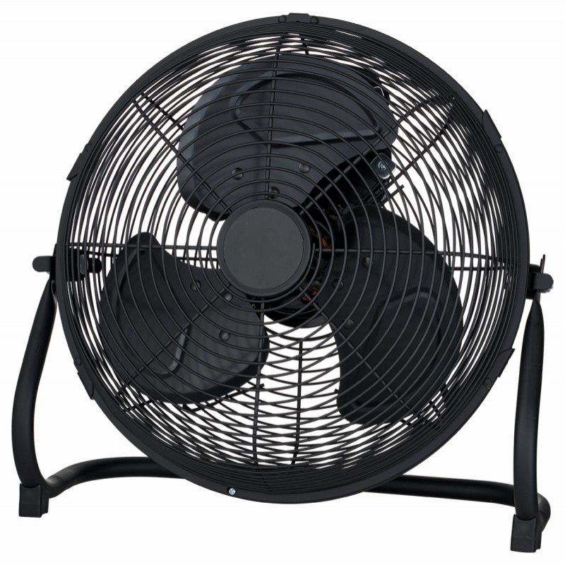 12/14 Inch High Velocity Floor Fan Matt Black 