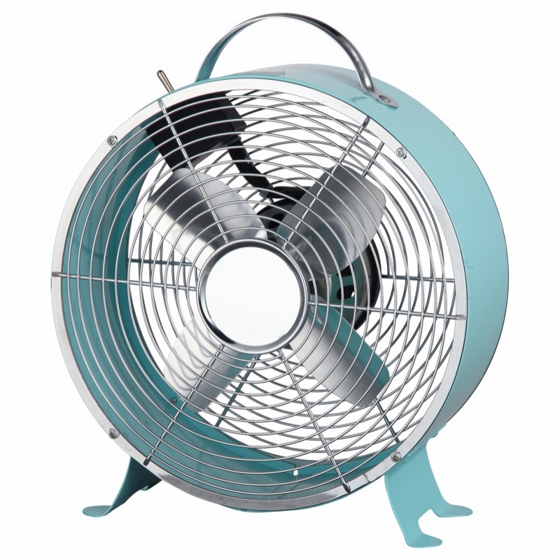 8 Inch Metal Table Fan Light Blue 